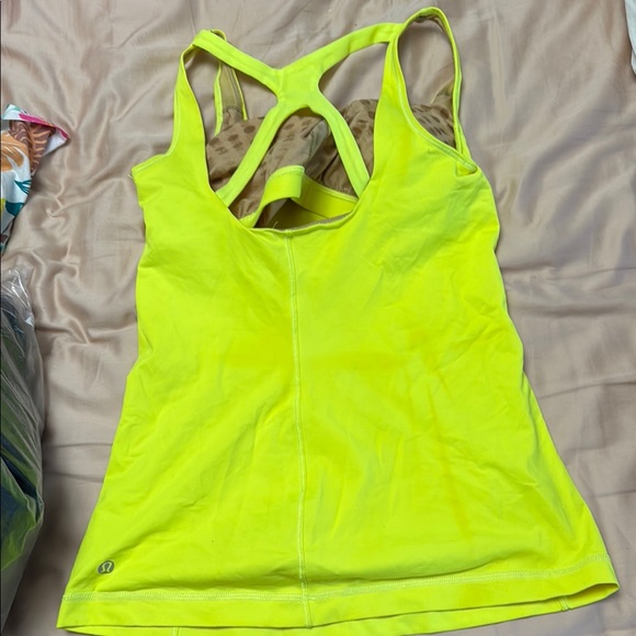 Lululemon Neon Yellow Women's Tank Top - Picture 2 of 2